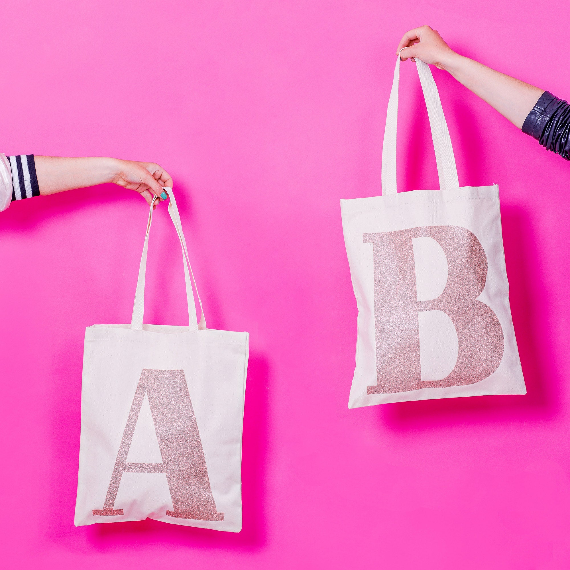 alphabet canvas bag