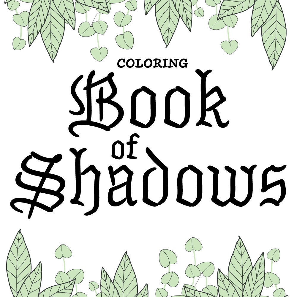 Download Coloring Book Of Shadows Vol 1 5 Printable Pdf Grimoire Etsy