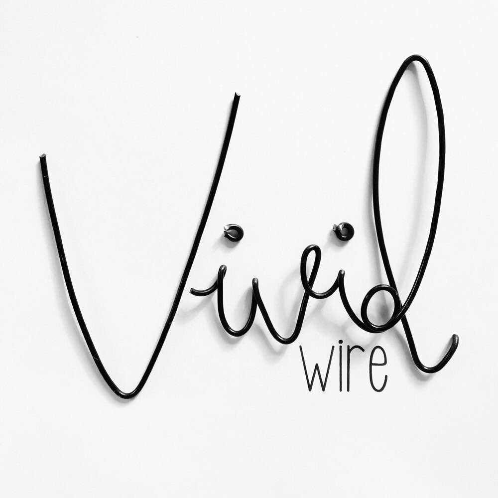 Handmade wire words and art by VividWire on Etsy