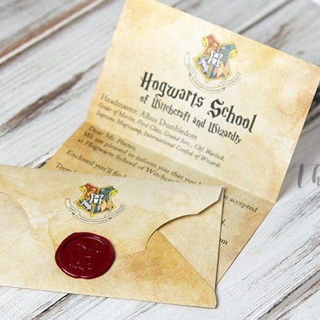 Lettre d'Admission de l'École de Sorcier Harry Personnalisée avec Plume de  Hibou Enveloppe Cadeau d'Anniversaire Cadeau pour Rentrée pour Enfants Ados  - CALLIE