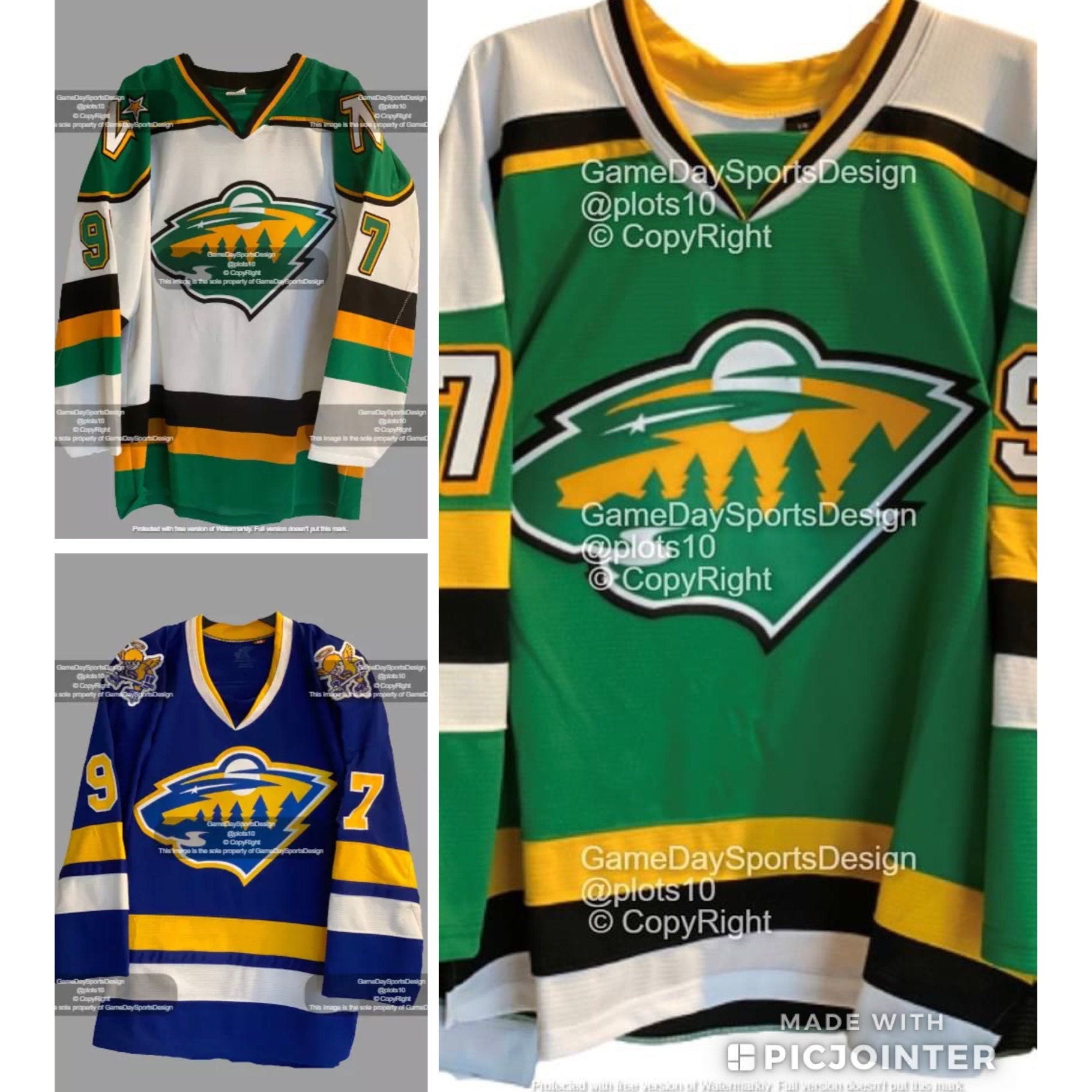 Minnesota Wild Go Retro in New North Star Colored Jersey