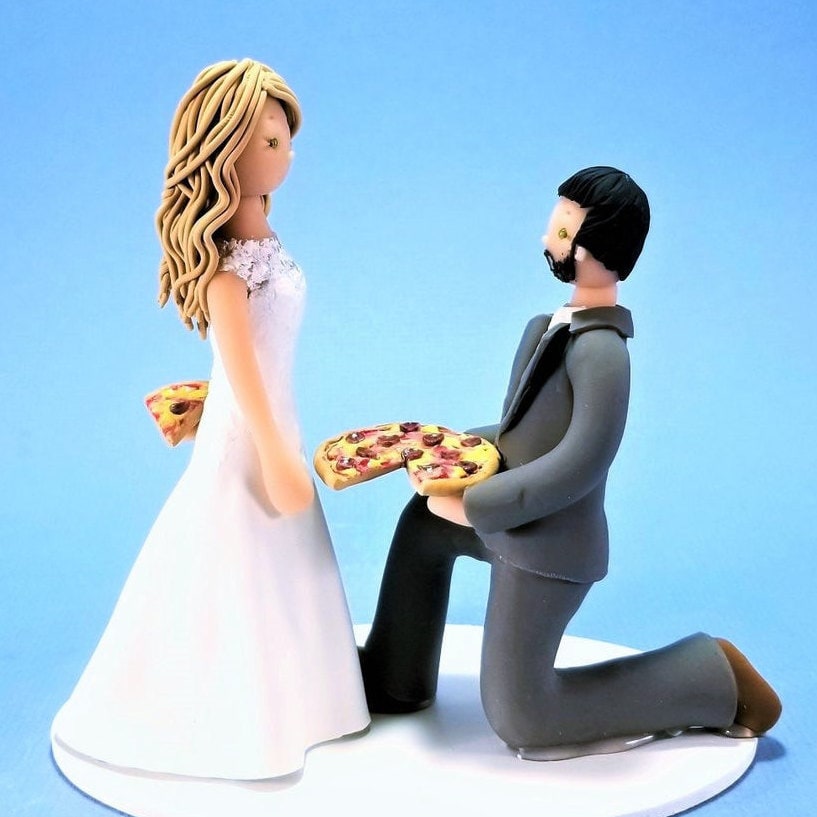 ▷ Figura tarta de boda Novios Surf ❤️