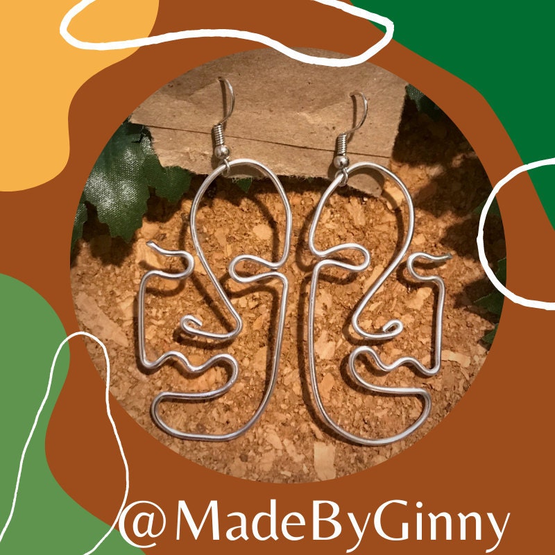 Face wire earrings deals