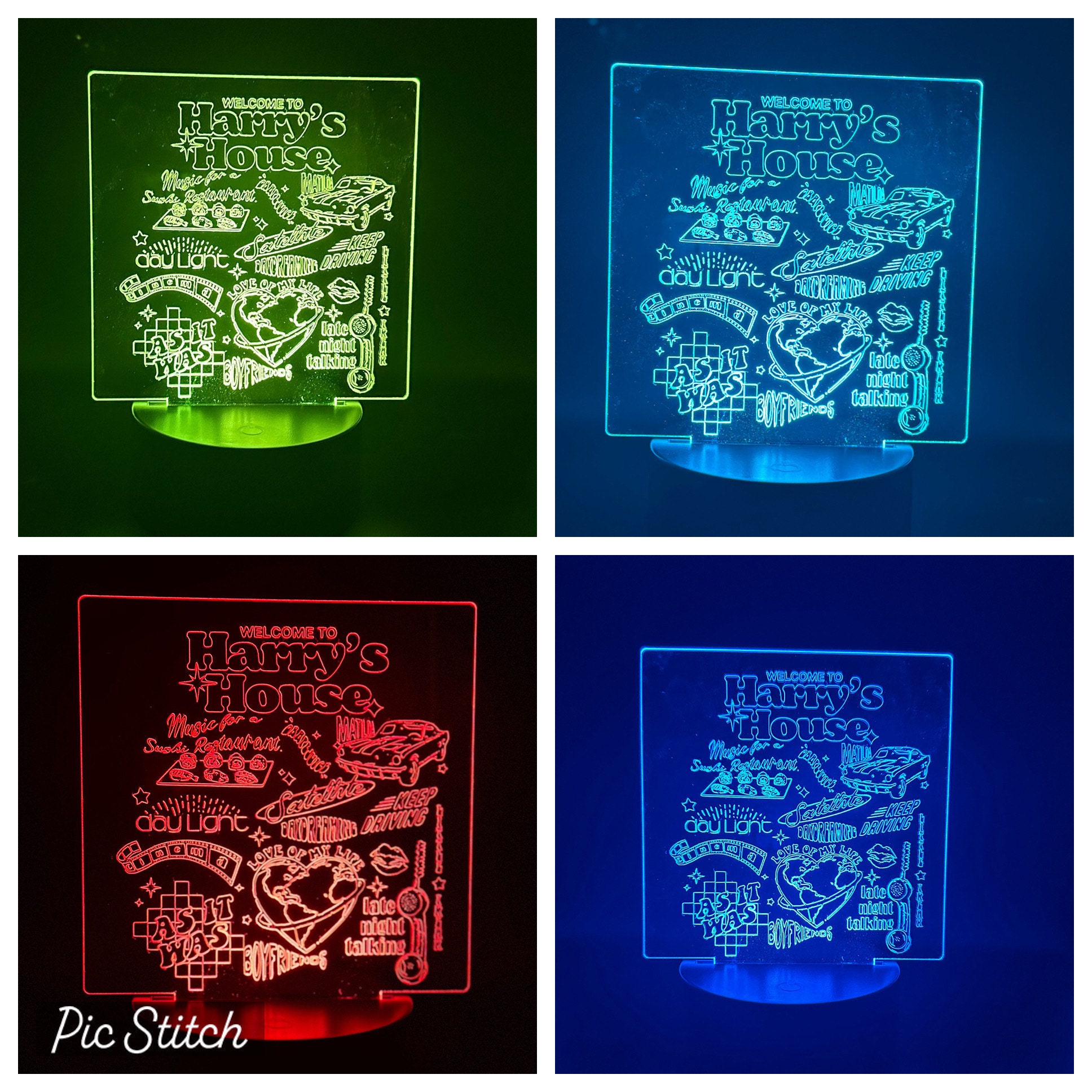 Taylor Swift, Accents, Taylor Swift Illusion Night Light Led Acrylic Has  6 Color Changing