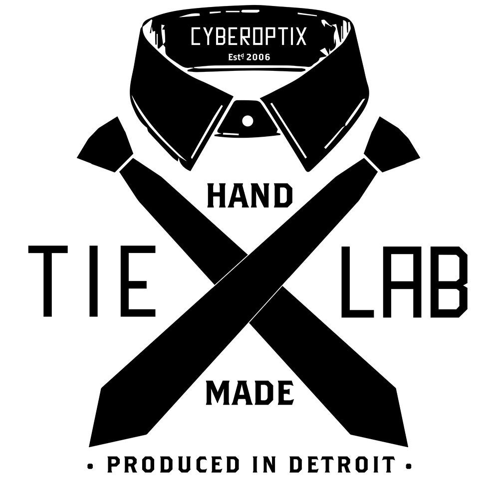 Cyberoptix Tie Lab - Tiny Scissors Repeating Pattern Mens tie