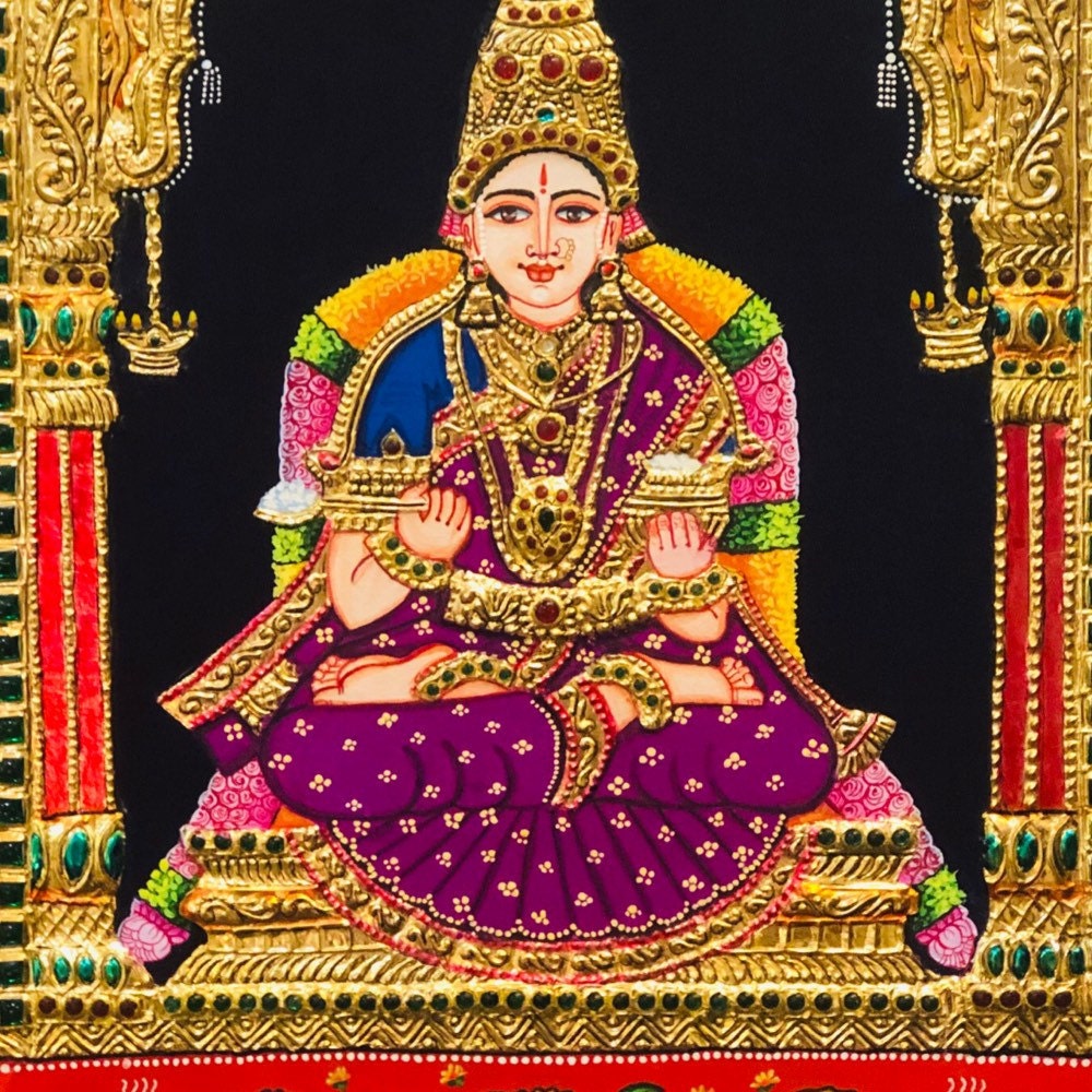 Buy Lakshmi Saraswathi Durga Annapoorani Devi 3D Tanjore Online in ...