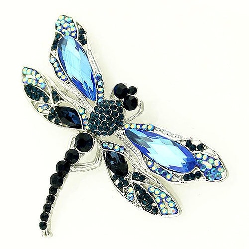 Reizteko Crystal Lip Kiss Brooches Pin Women Alloy Rhinestone Collar Corsage Jewelry red
