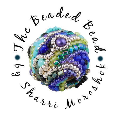 Unique vintage beaded bead- I've never seen this before.
