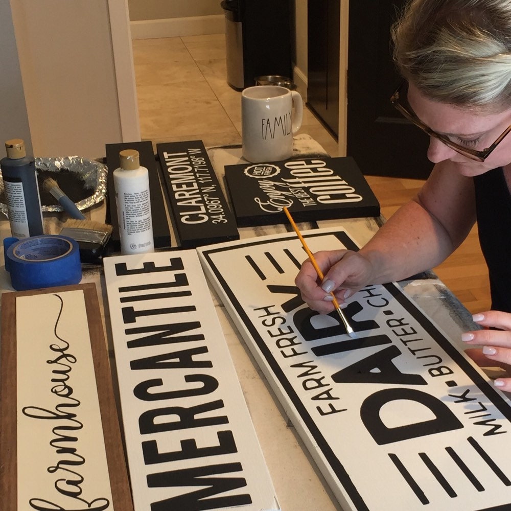 Hand Painted Wood Signs and Authentic Vintage Decor by LOFT32