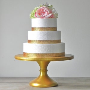 Wedding Cake Stand 14 Inch Cake Stand Rustic Wedding Decor White Cake