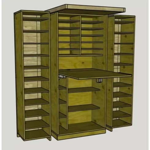 domain Dazzling stay up craft storage unit with table Our company  wastefully bottleneck