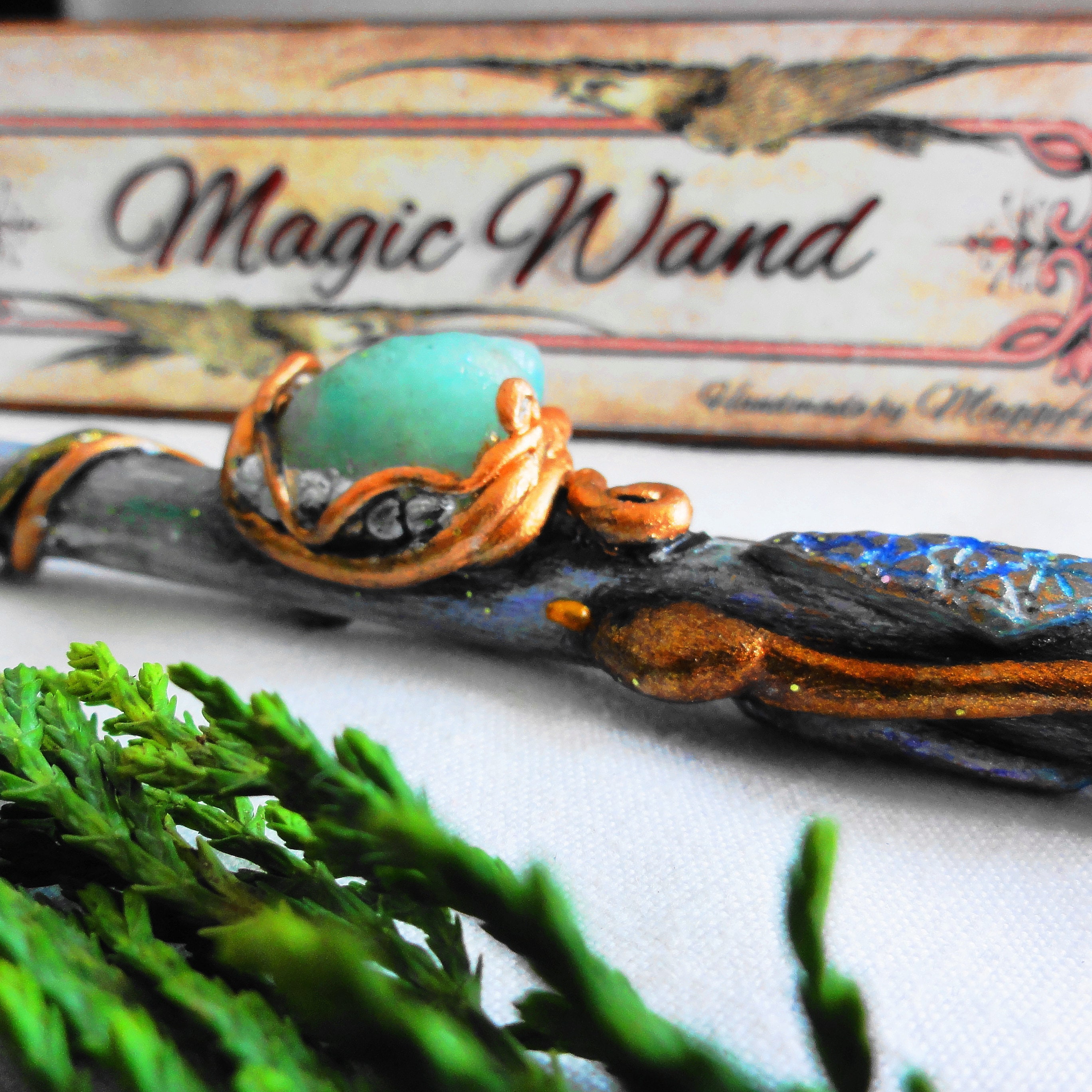Magic Wand Blue and Gold Cosplay Magic Wand Witches Wand Party Wand Wizard  Tools 