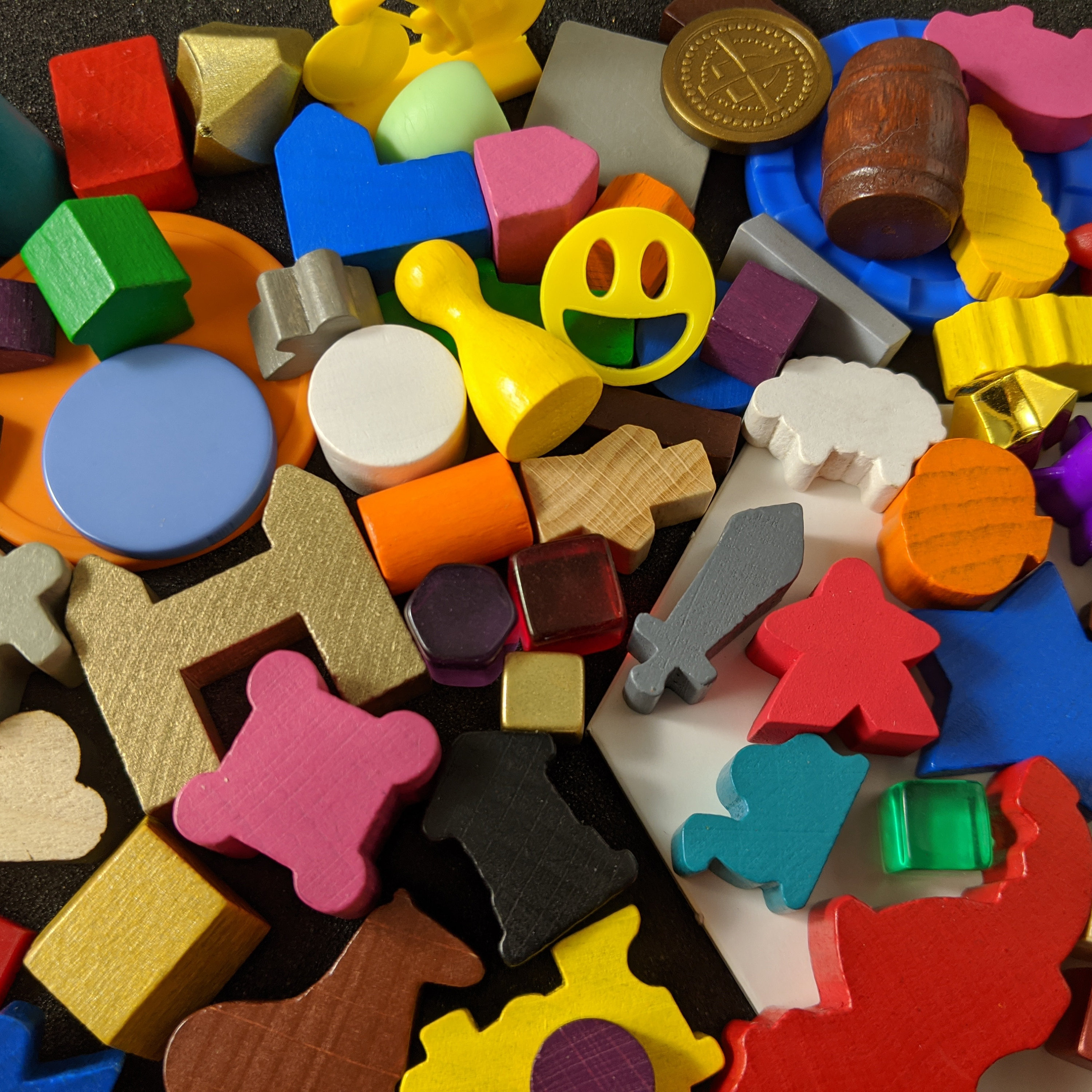 Meeples Board Game Pieces Person shaped board game pieces.