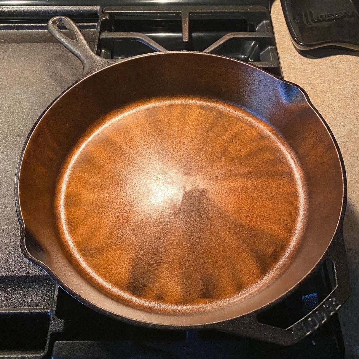 Lodge 12 Inch Smooth Inside Bottom Only Cast Iron Skillet made in
