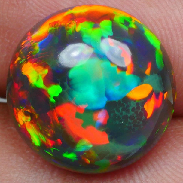 2.75 Cts Size Brilliant Natural Ethiopian Opal pear Cabochon 9x13.5 MM