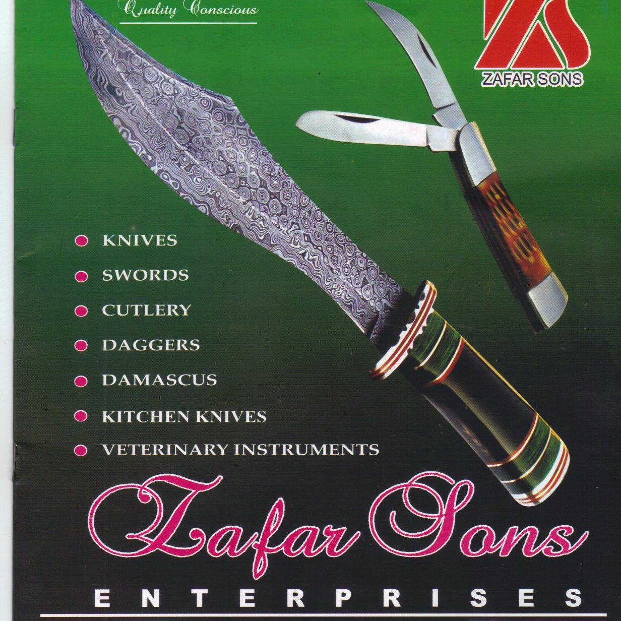 Vk4075 Custom Handmade Damascus Steel Hunting Tri Dagger with Leather Sheath 
