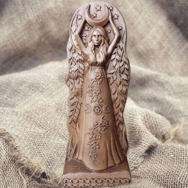 Goat Altar Statue Horned God Statue Cernunnos Idol Pagan Altar Druid