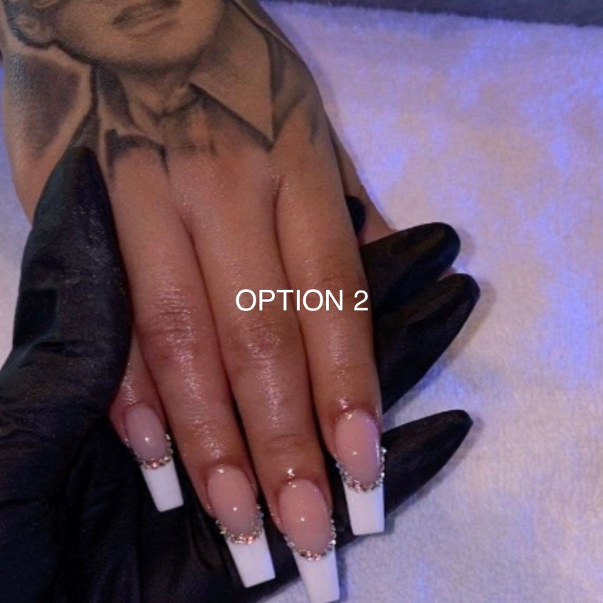 Diamond Heart Nails Etsy Belgie