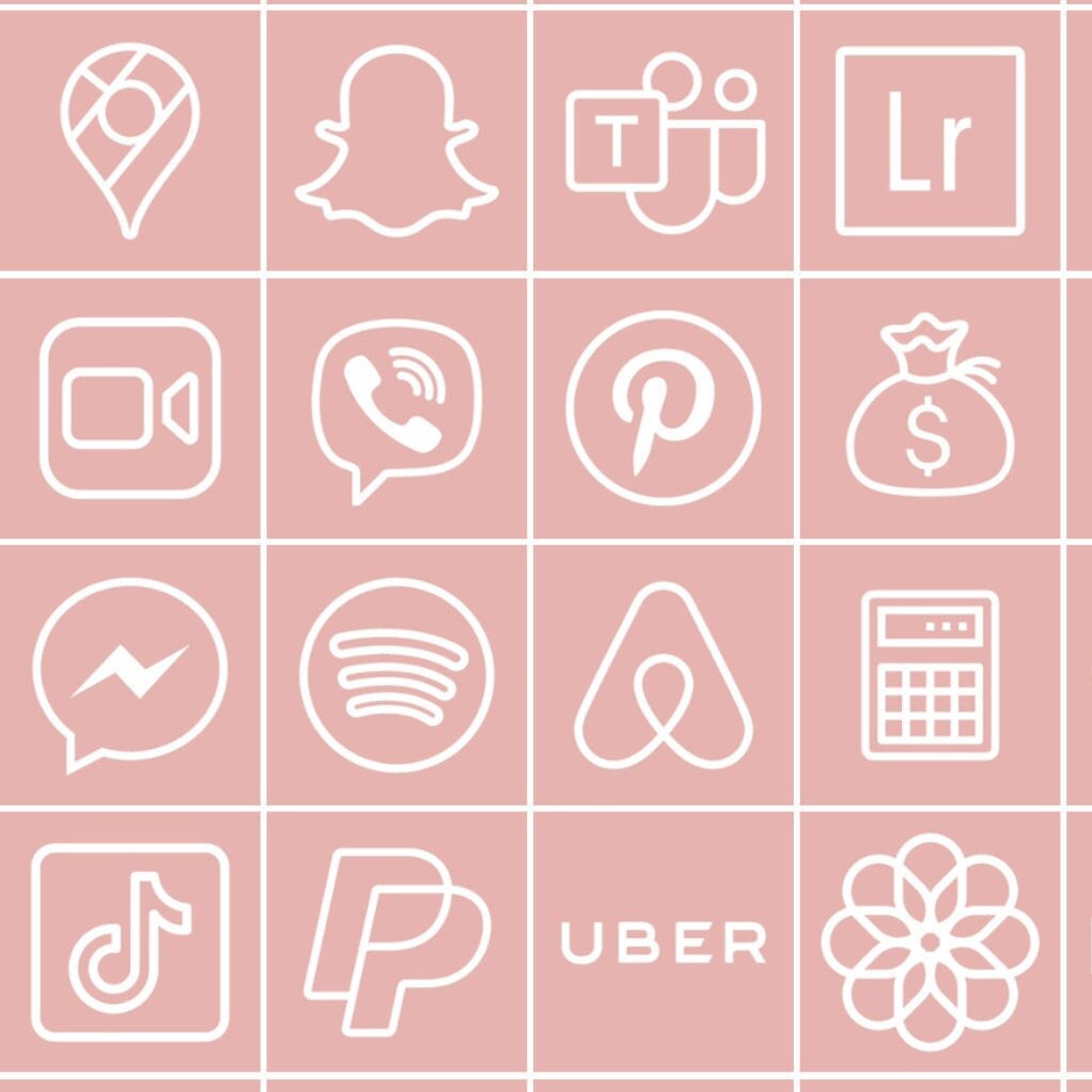 680 Pack Barbie Pink Ios14 Icon Pack Iphone Digital Etsy