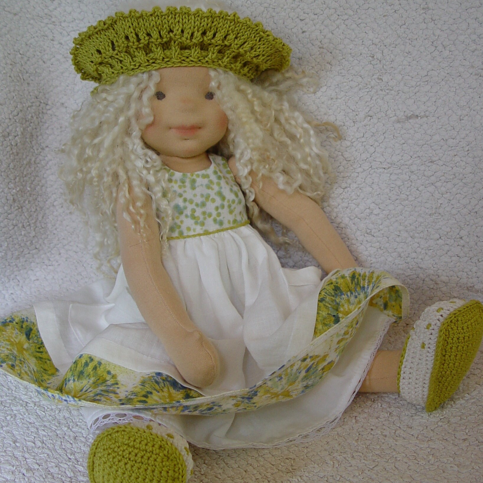 Natural fiber art dolls by MyDollMyFriend on Etsy