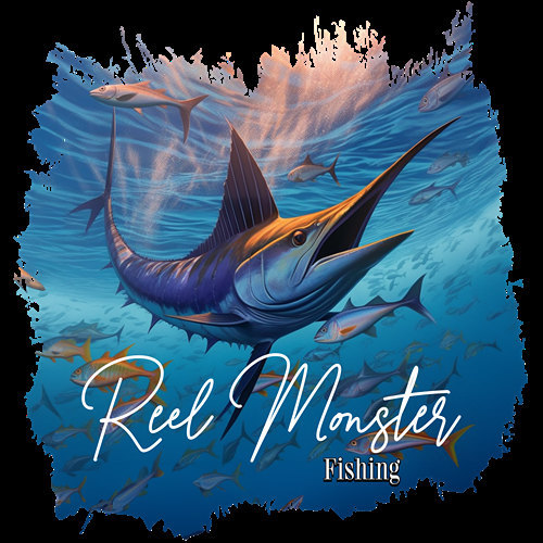 Reel Monster© Reel Monster Black Logo Fishing Shirt Fisherman Gift