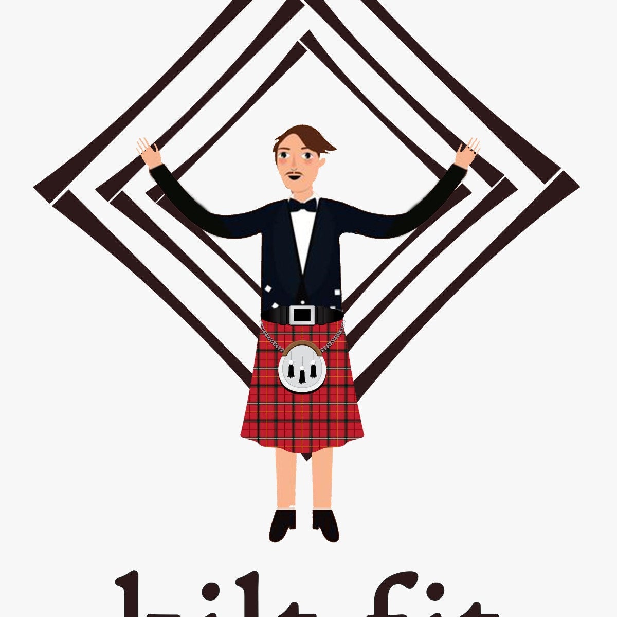 Saia kilt de lã xadrez (Deep Royal) - Mulheres