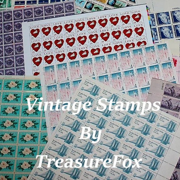 25c Pink Rose LOVE Stamp .. Set of 20 .. Unused Vintage US Postage Stamps.  Floral Love stamp, Garden weddings, Pink posies, pink and green