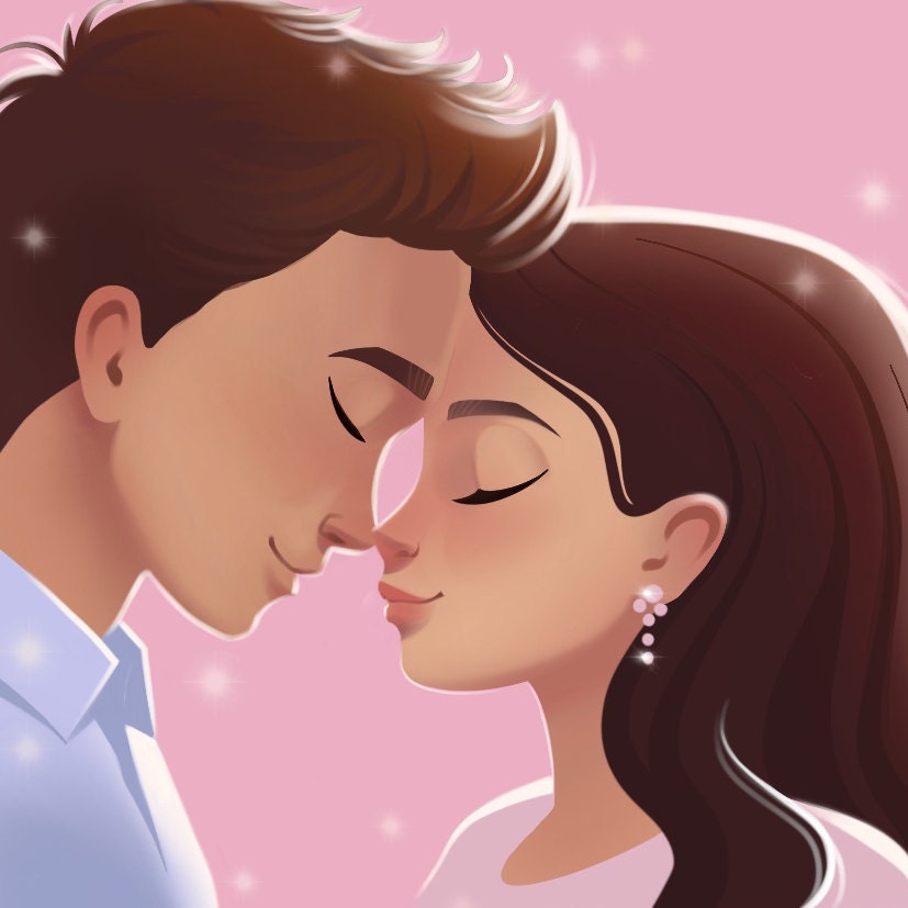 Цифровой портрет пары. Парный портрет в живописи современный. Дискретные пары. Фэнтези пары. Дискретные пары.