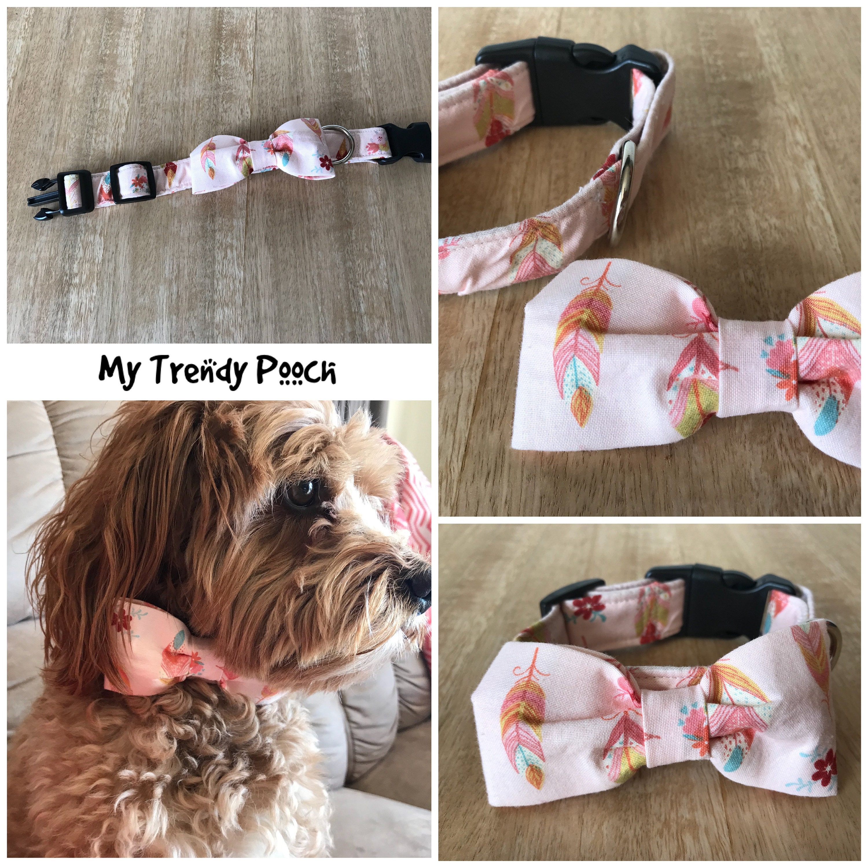 Handmade dog collars and bow ties for your Trendy by MyTrendyPooch