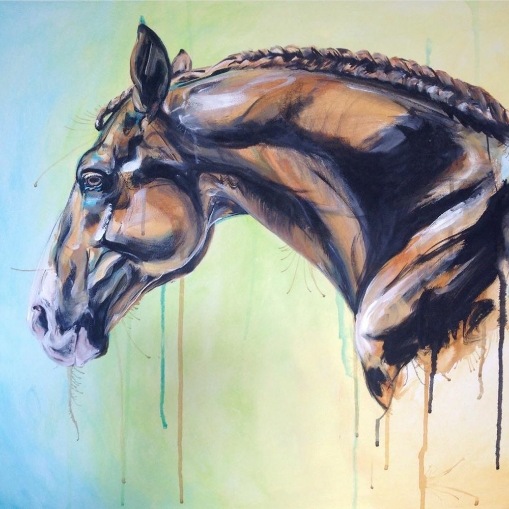 Equine Art Something Different Ze Sklepu Kasiabukowskaart Na Etsy