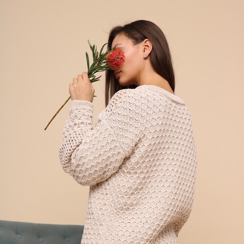 vuiel oversized mohair cardigan red