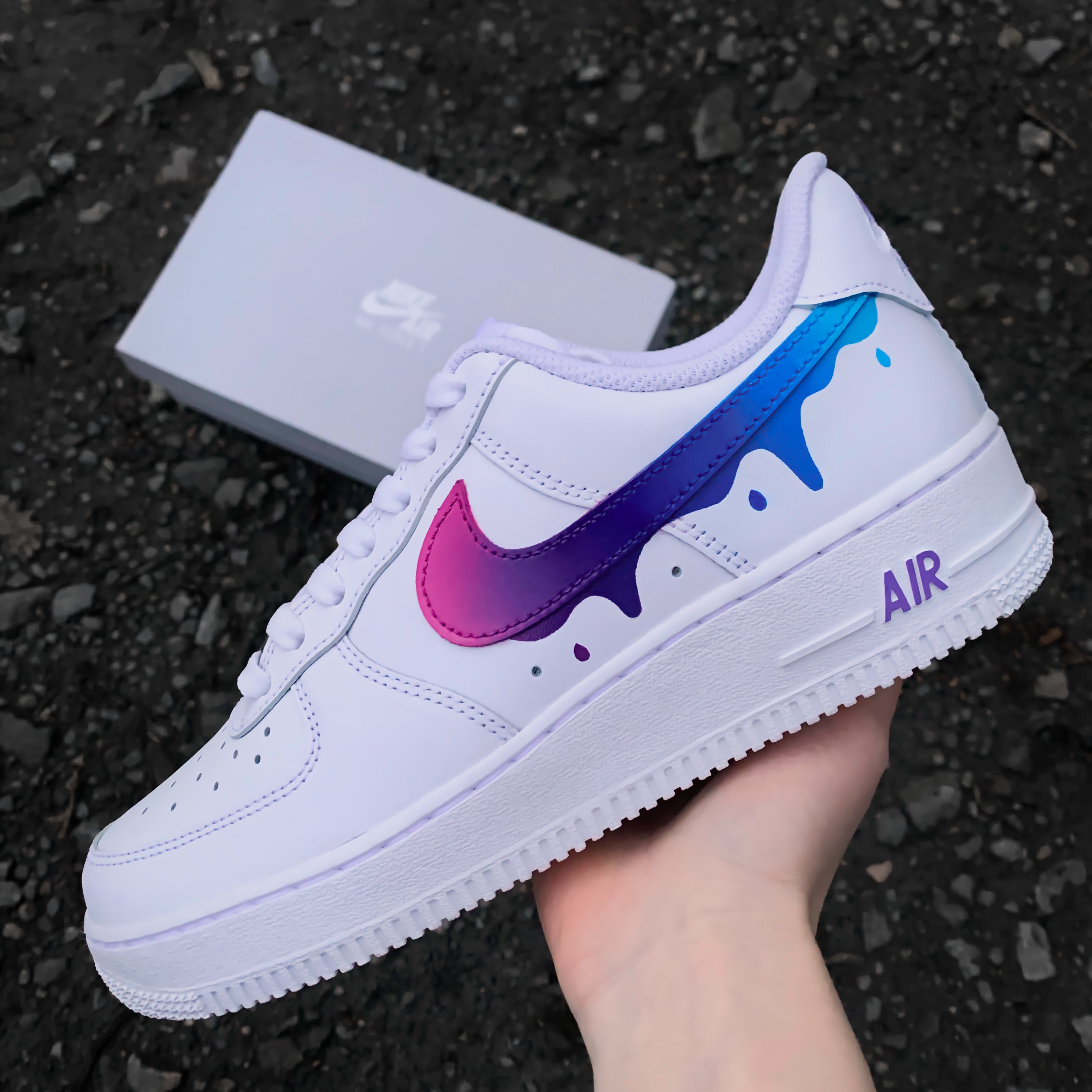 Passiv professionel undgå Nike Air Force 1 Color Gradient With Drops Custom Sneaker - Etsy