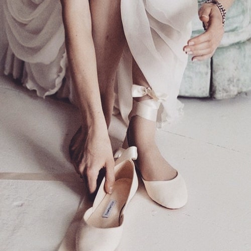 Wedding Shoes ballet flats and leather 