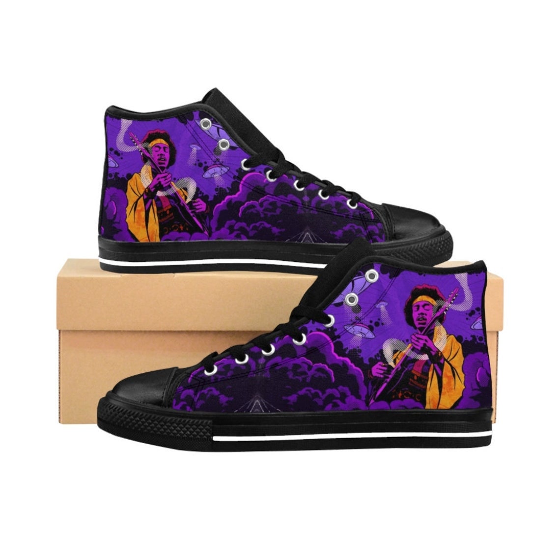 Jimi Hendrix Shoes for Men Custom Jimi Etsy