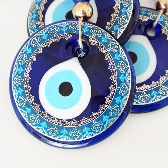 TAIZER Türkisch Blau Auge Evil Eye Amulett Wandbehang 3 Stücke