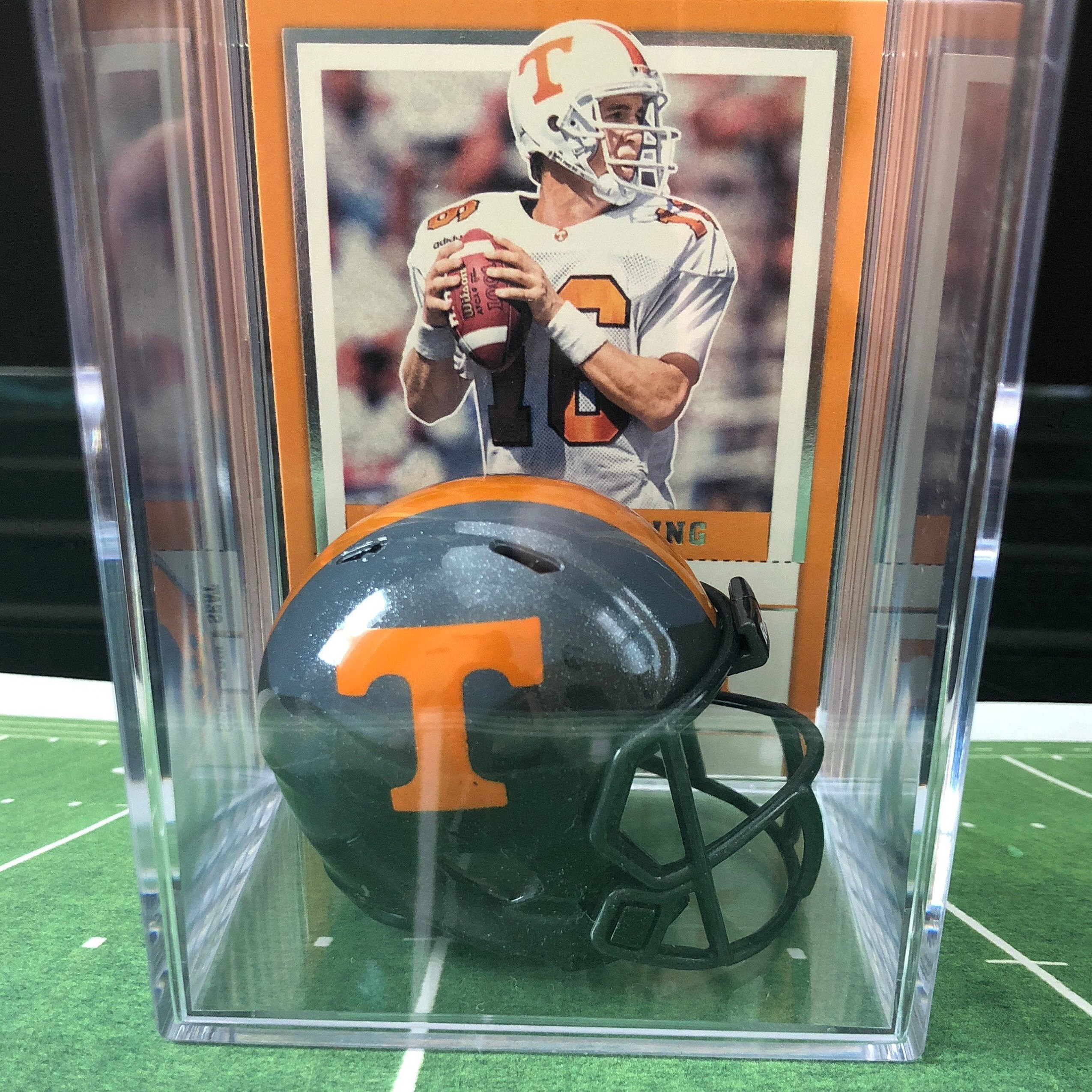 Denver Broncos Jerry Jeudy Mini Helmet Shadowbox w/ card Collectibles