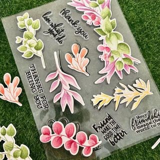 New Arrive Spring Flowers Nature Clear Stamps Cutting Dies DIY