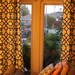 Pair of 25 wide cornmeal yellow and white chevron zig zag panels drapes curtains can add grommetslining 25x63 25x84 25x96 25x108