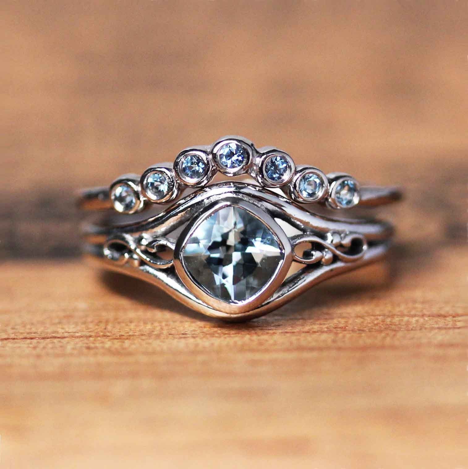 Unique Engagement Wedding Rings Gemstone Jewelry By Metalicious