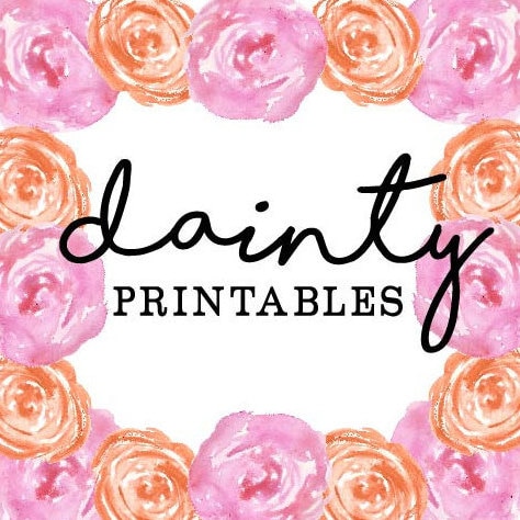 DaintyPrintables - Etsy