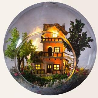 Mini Reetdachhaus Miniatur Fee Landschaft Handwerk Micro Garten Deko PDH