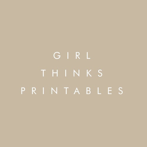 GirlThinksPrintables - Etsy