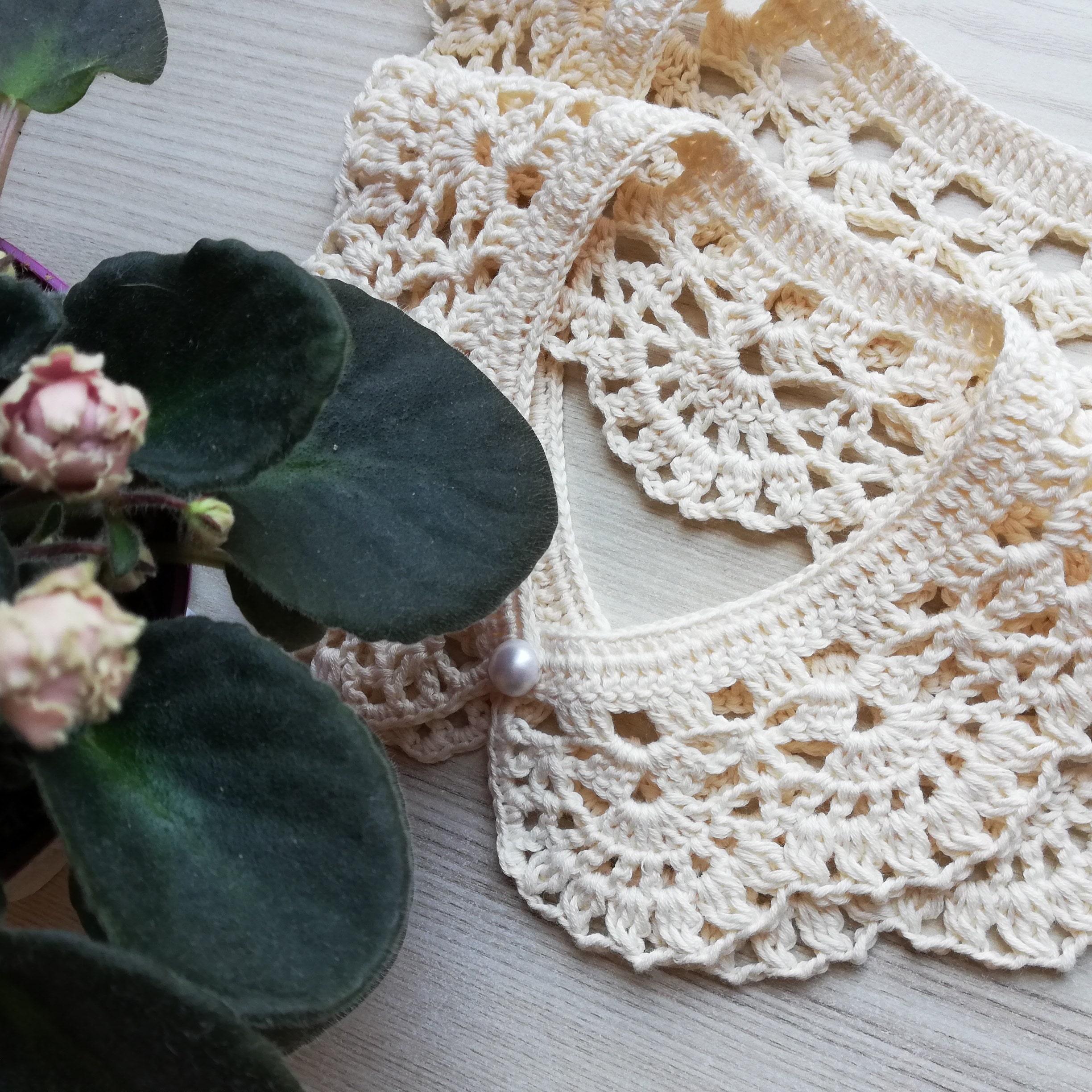 Elegant Navy Blue Lace Collar Crocheted Collar 100/% Cotton Collar Wonderful Mother/'s day gift Women Collar Summer Crochet Necklace