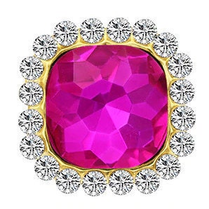 Puppy Bows ~ Wee super tiny 20mm hair BIRTHSTONE flower clips for dogs bow pet barrette pink purple peach crystal rhinestone~ US Seller