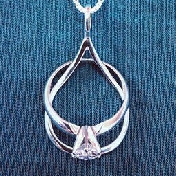 Ring Holder Necklace Silver Isla Engagement Ring Necklace Etsy