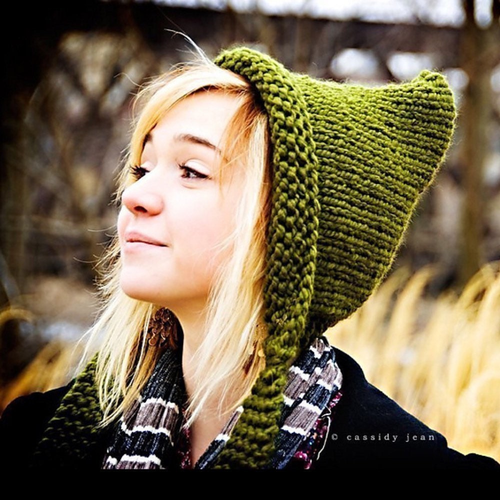 Bonnet Père Noël tricot/ Gorro de papa noel dos agujas 