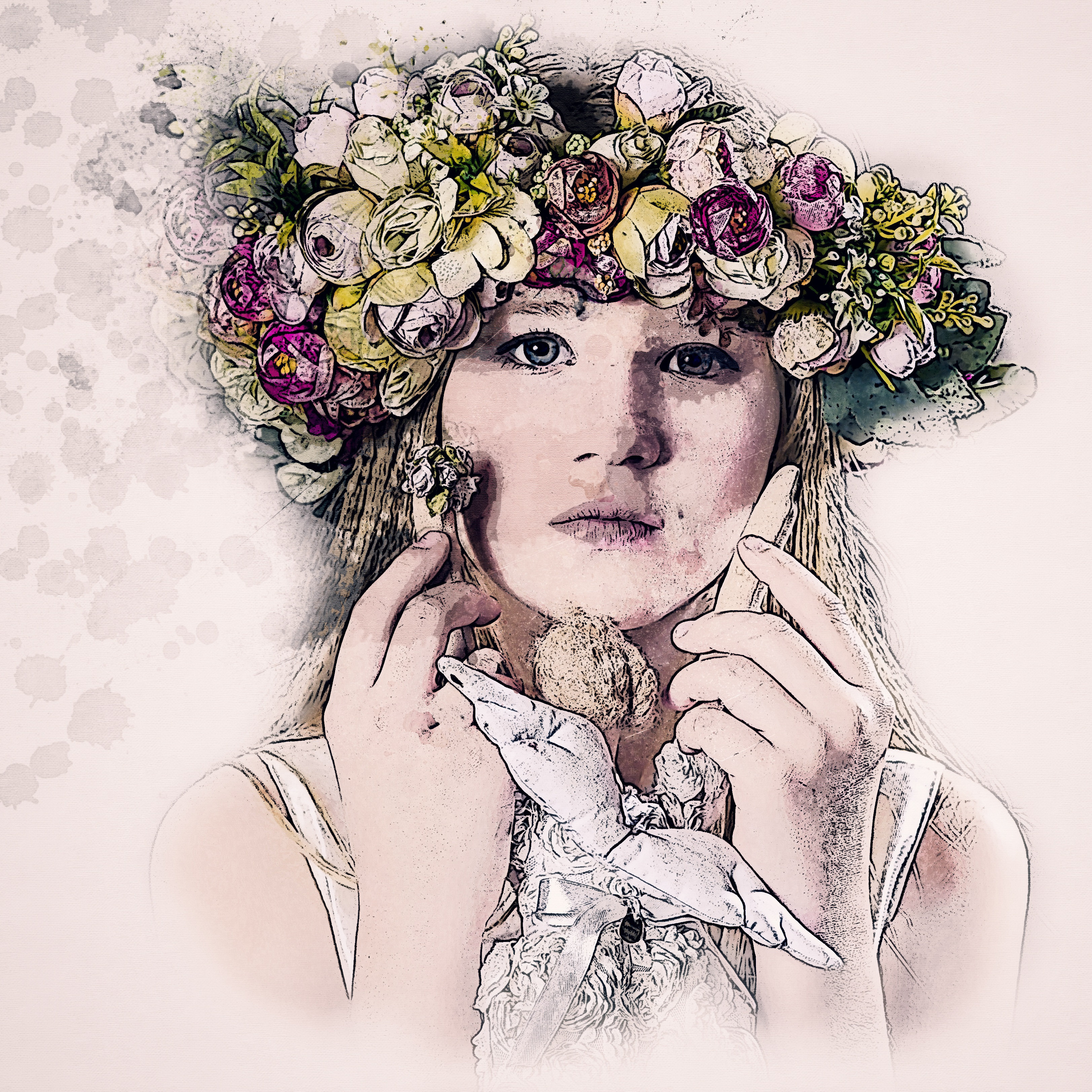Isla | Women's Lovely Floral Art Print main image 1
