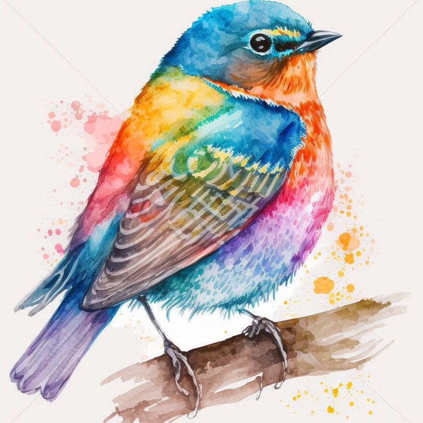 VIRTUAL Simply Watercolors: Blue Bird and Holly — Edwardsville Arts Center