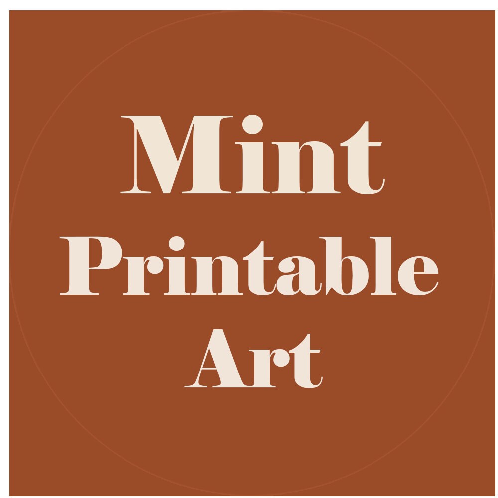 MintPrintableArt - Etsy