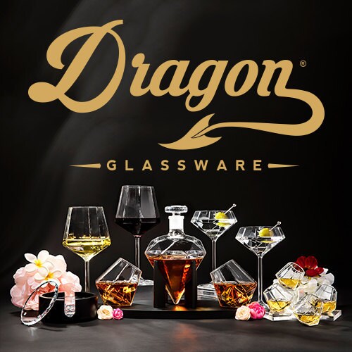 Dragon Glassware Martini Glasses, Stemless Clear Double Wall Insulated  Cocktail Glass, Unique and Fun Gift for Espresso Martini Lovers, Keeps  Drinks Cold Longer, 7 oz Capacity, Set of 2 
